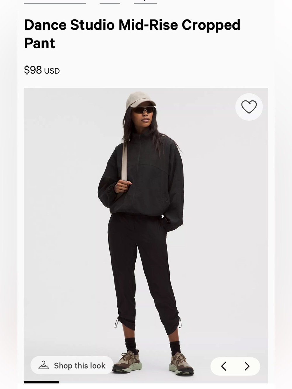 lululemon athletica Black Cropped Ankle Pants